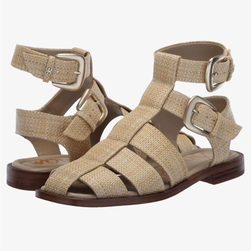 NWOB Sam Edelman Dawn Fisherman Sandal SZ 9 Bleached Beechwood cute trending